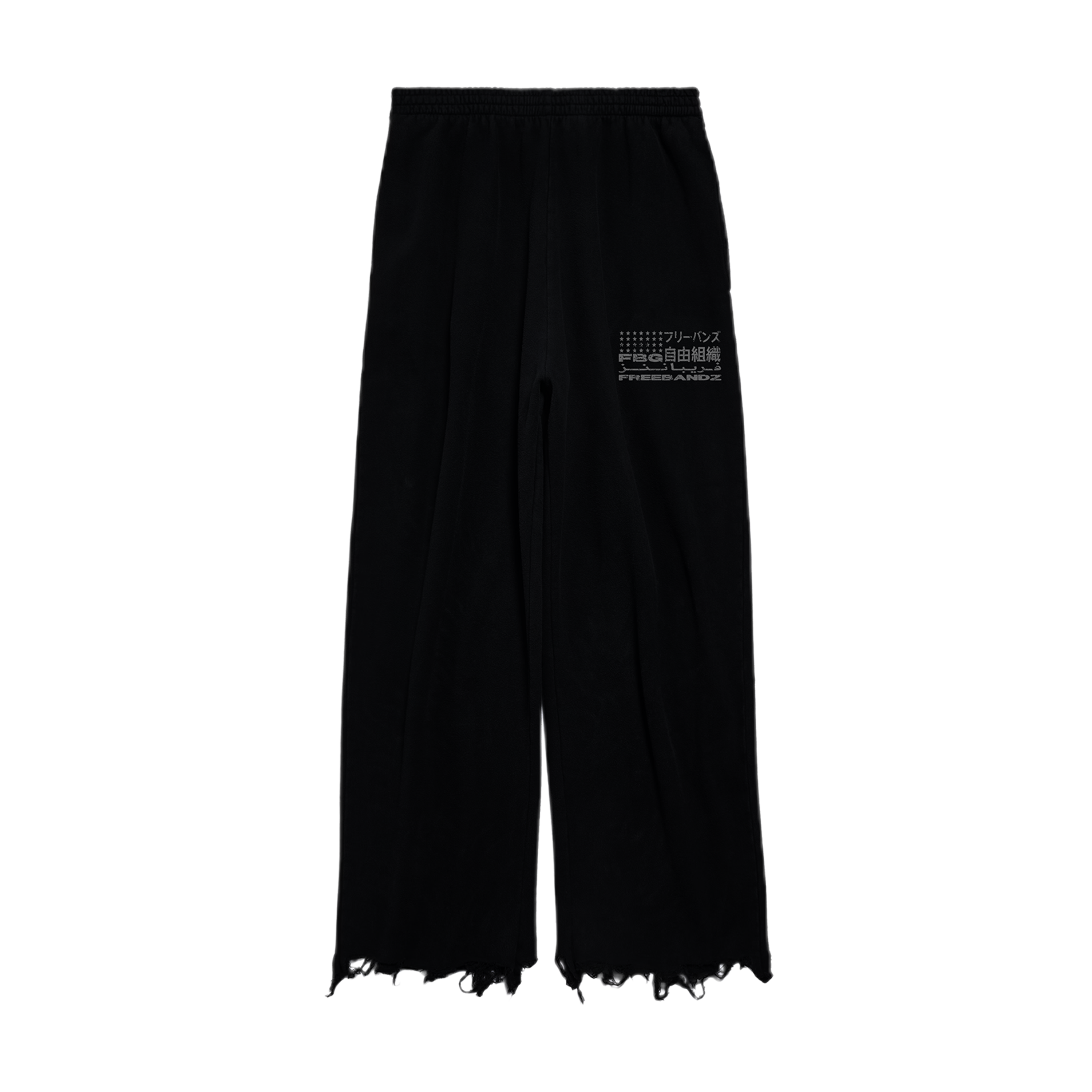 FBG MULTILINGUAL SWEATPANTS : BLACK