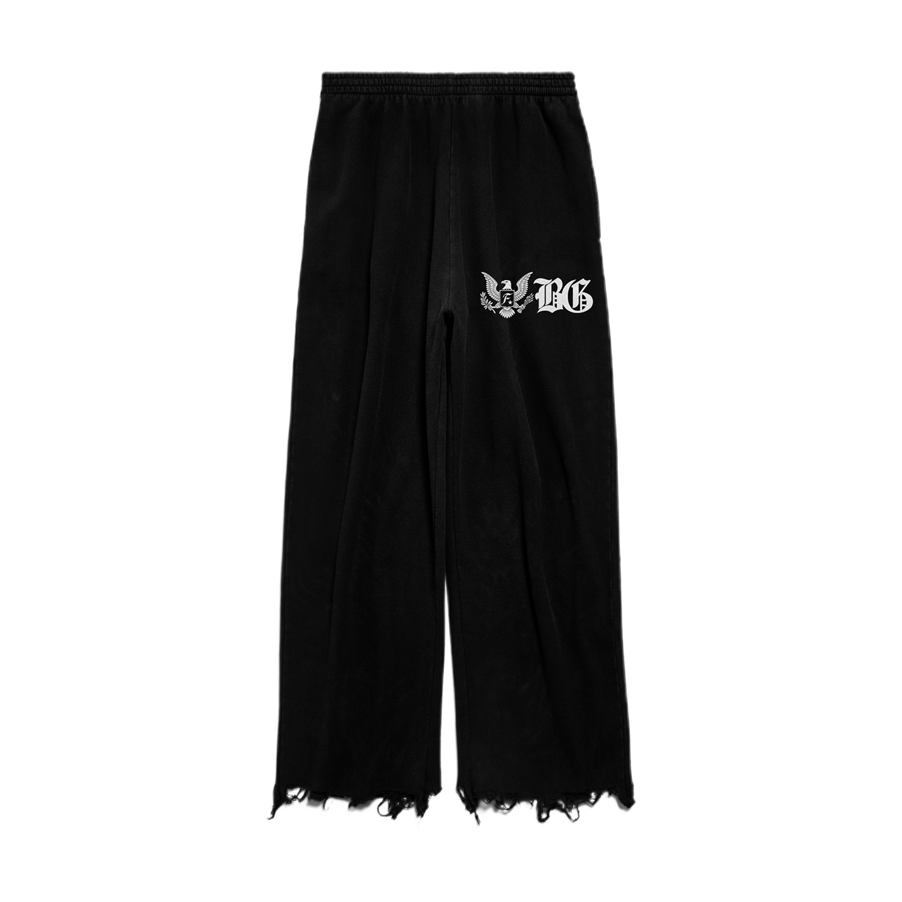 FBG EAGLE DISTRESSED SWEATPANTS : BLACK