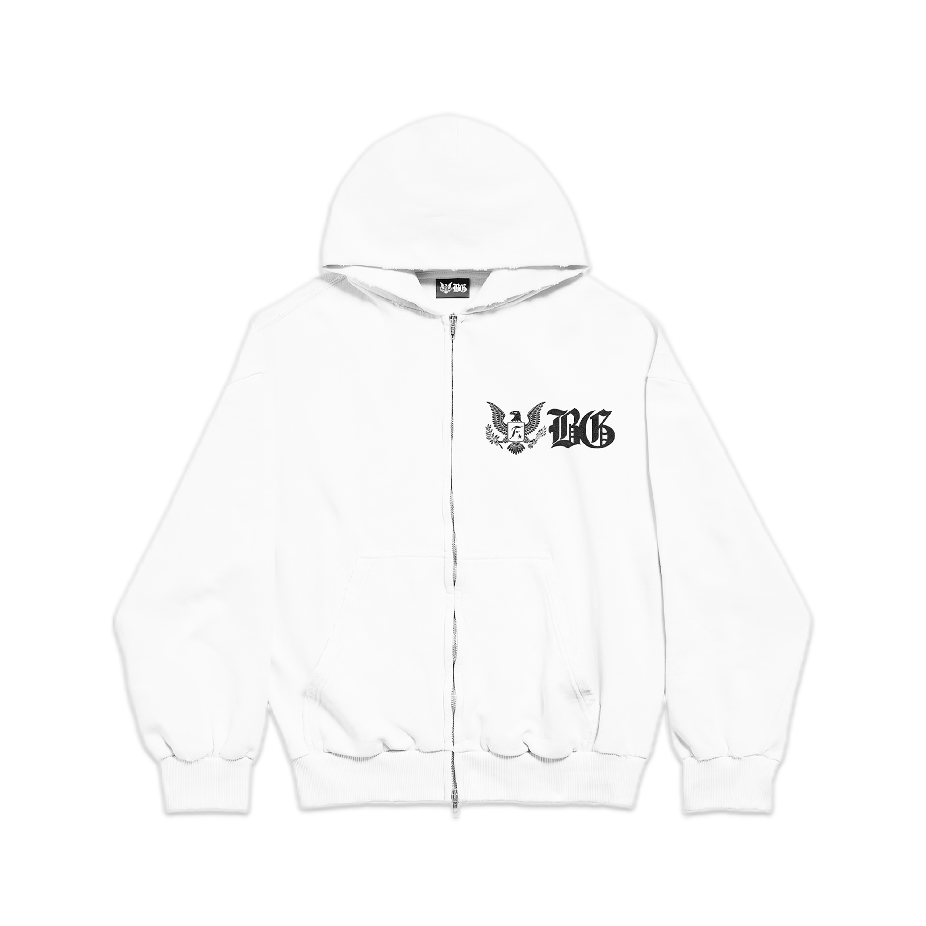 FBG EAGLE ZIP-UP HOODIE : WHITE